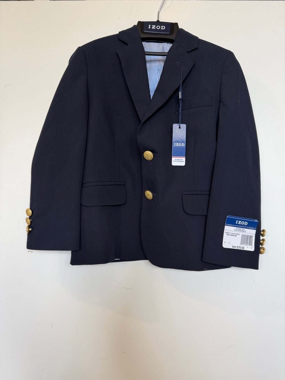 Izod Indigo Blazer with Gold Buttons NWT! - Picture 4 of 6